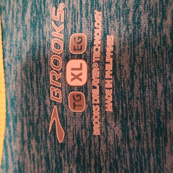 Brooks Teal Heathered Long Sleeve Running Top Size XL - Picture 2 of 9